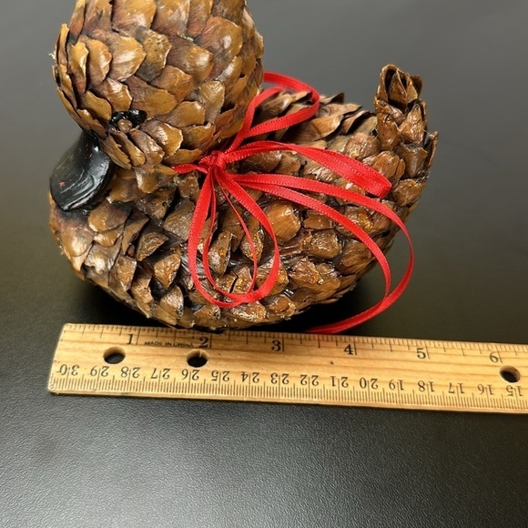 Vtg Handmade Decorative Pinecone Duck Figurine Rustic Folk Art Cabin Retro Lodge - Picture 13 of 15